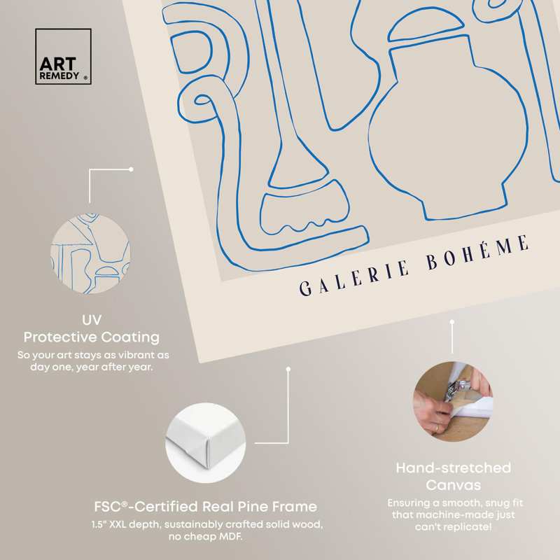 Art Remedy Prehistoric Modern Lab Canvas Nude Portrait Wall Art by Art Remedy