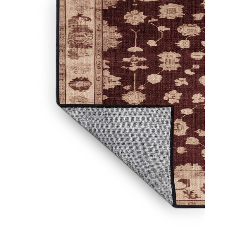 Tapis noir surteint lavable à la machine, Carré 6 pi
