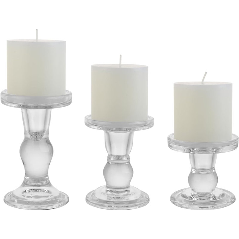 Porte-bougie en verre transparent grand chandelier élégant pour fête de mariage