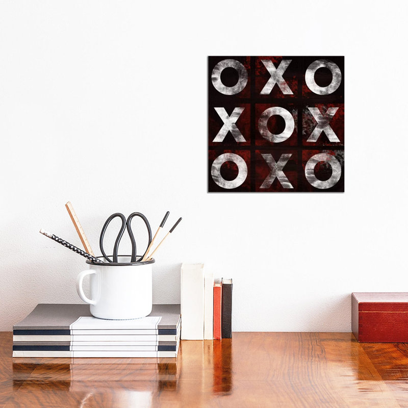 X's And O's - Wrapped Canvas Print, 30.48 cm H x 30.48 cm W