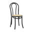 Chaise de salle à manger en rotin avec structure en bois massif, style français, idéale pour la salle à manger ou la cuisine. Aucun assemblage requis.-1056654749
