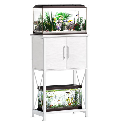 Support d'aquarium, support d'aquarium avec armoire pour le rangement des accessoires, robuste