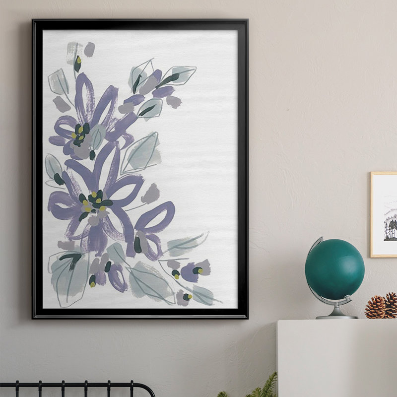 Periwinkle Patch I, reproduction d'art encadrée, H 42,5 po x l 30,5 po x P 1 po, Noir