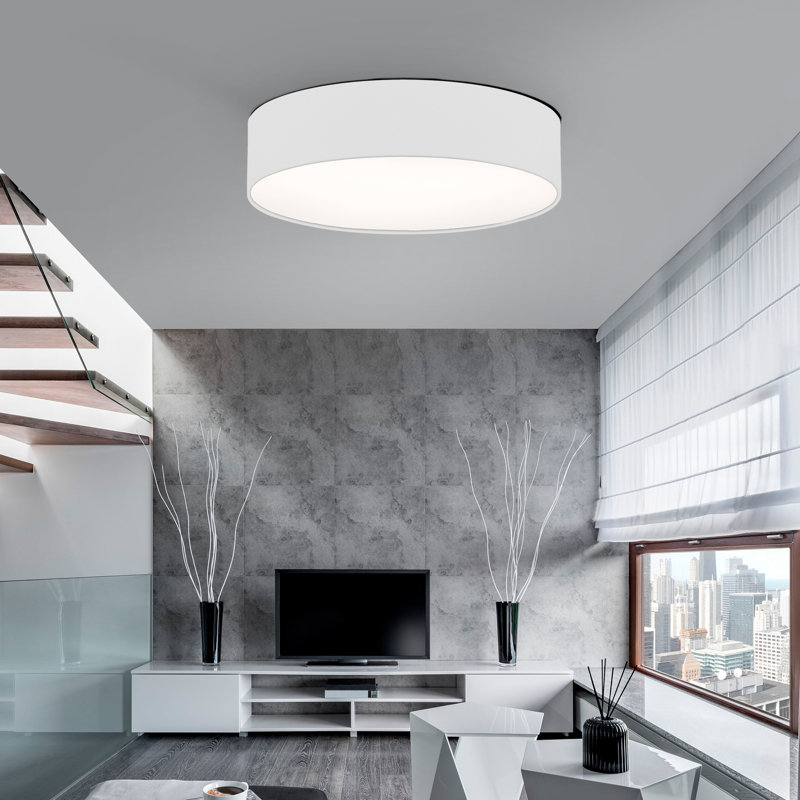 Parvin Flush Mount, White