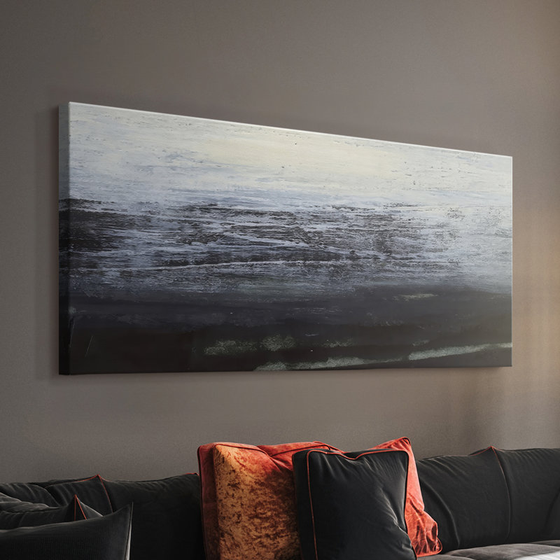 Moment in Space I - Toile tendue avec châssis - Prêt à accrocher, H 24 po x l 48 po
