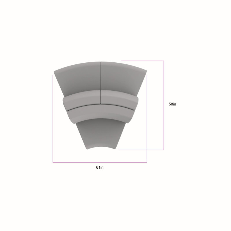 Ensemble 3 pièces de sièges Pro Edge Connect, Gris