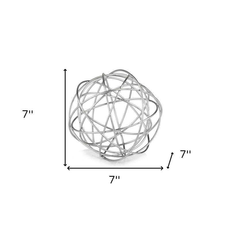 Très grande sphère métallique Daniyal, H 7 po x l 7 po x P 7 po