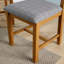 Pair of Assembled High Cross Backed Dining Chairs Checked Seat Solid Oak Legs-12211633