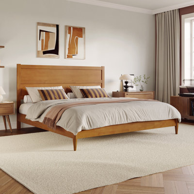 Aveline Wood Low Profile Platform Bed