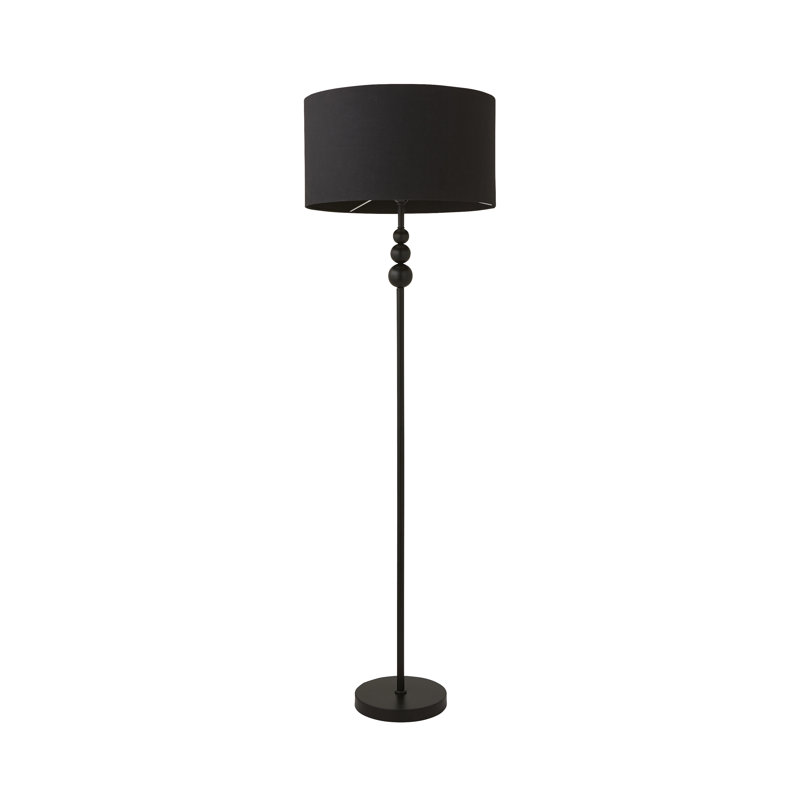 Randalia 145cm Traditional Floor Lamp, Black, Black 