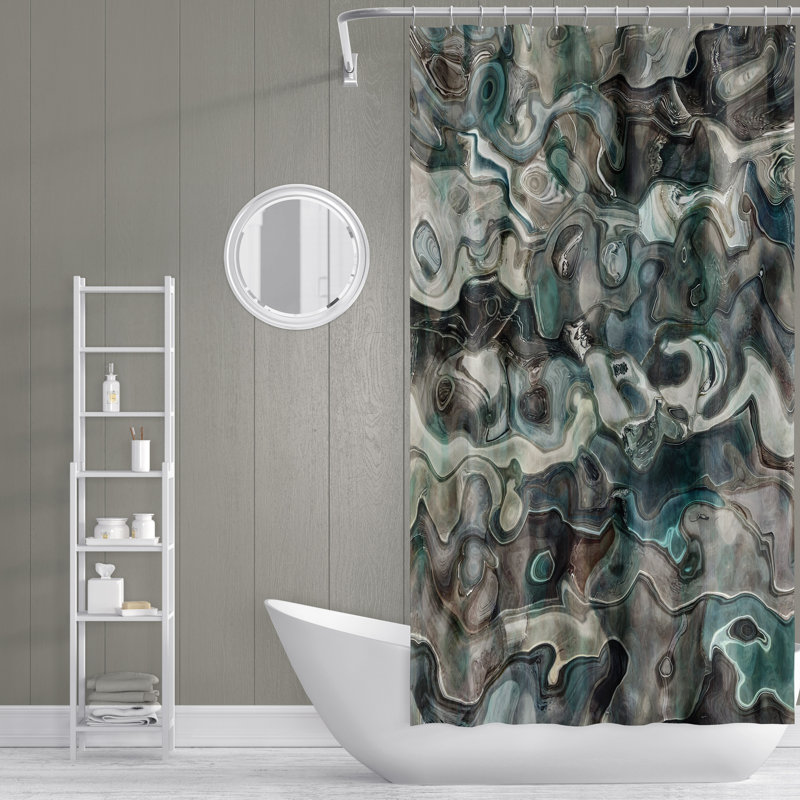 Rideau de douche simple abstrait, H 72 po x l 70 po