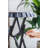 Stowable Side Table and Two Seats - 57.5" x 23.5" x 40" - Black