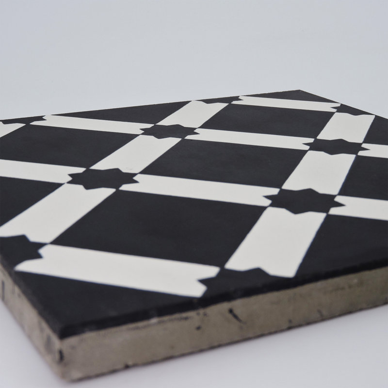 Ait Baha 8" x 8" Cement Patterned Wall & Floor Tile