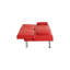 Canapé-lit pliant double en cuir rouge 67 pouces avec table basse pour bureau