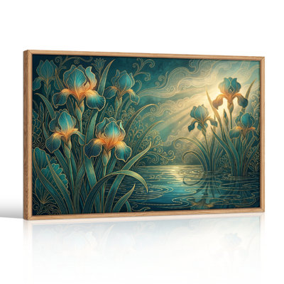Iris Garden Canvas Wall Art Oil Painting Print Set Of 1