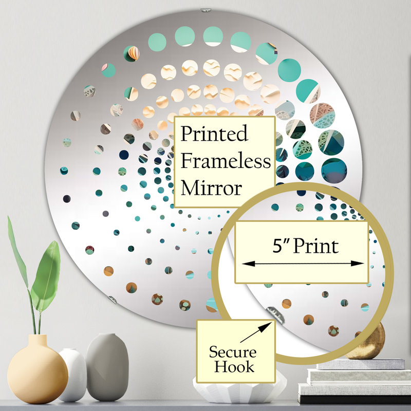 Jaequan Circle Mirror, 23.6" x 23.6"