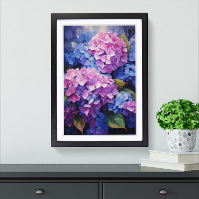 Hydrangea Informel No.2 - Single Picture Frame Print on Wood