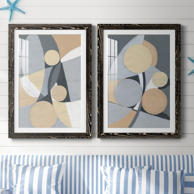 Millenium I - ensemble de 2 reproductions d'art, Blanc, H 31,5 po x l 47 po x P 1,5 po, H 37,5 po x l 55 po x P 1,5 po