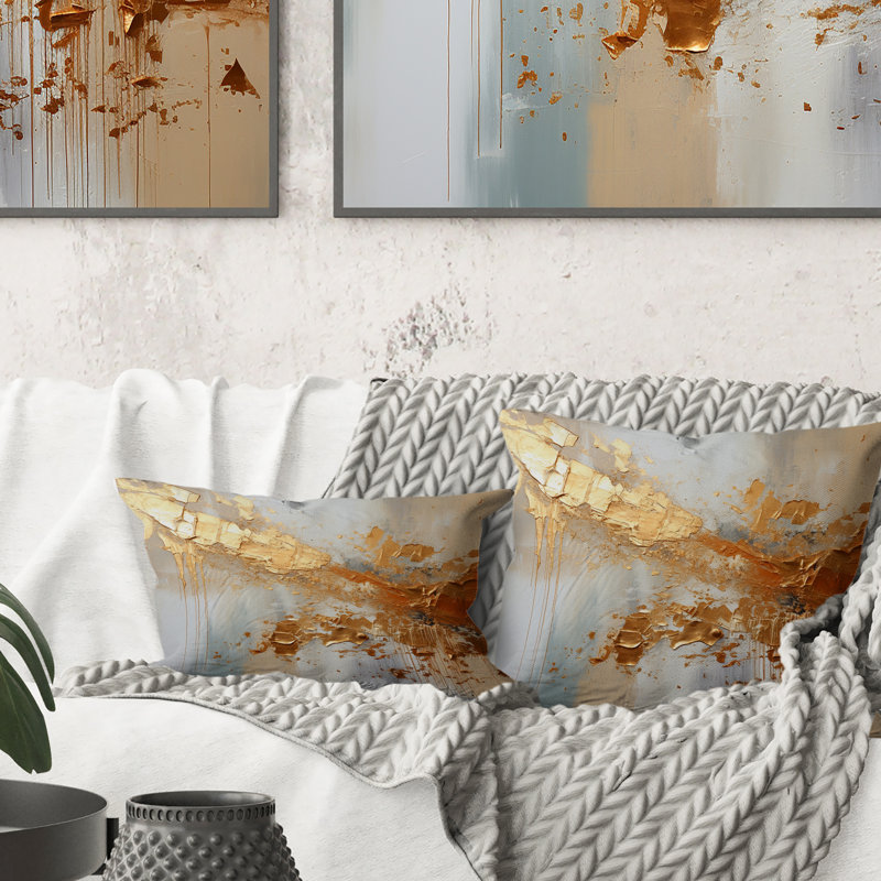 Coussin Golden Gleam II - Abstract Collages