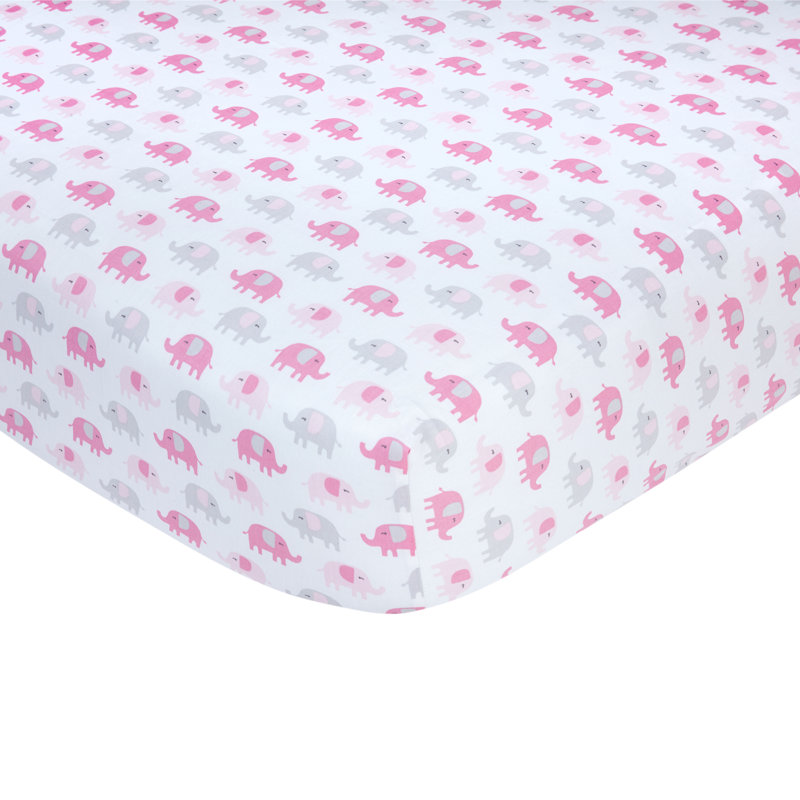 Drap-housse pour lit de bébé Elephant Sateen