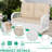Winston Porter 5-piece Outdoor Patio White Wicker Conversation Sets, All Weather Outdoor Rattan Furniture Set Includes Glider Loveseat, 2 Coffee Table, 2 Swivel-gliders Chairs With Cushions-978762549