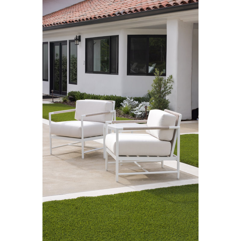 Sabbia Outdoor Lounge Chair, Canvas Flax Sunbrella® Canvas