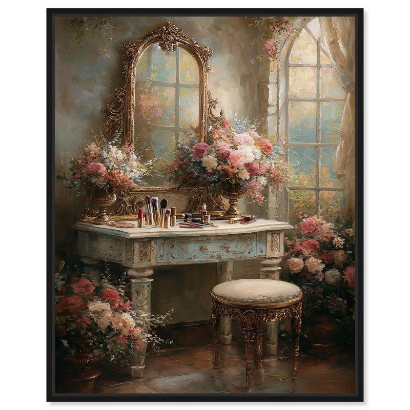 «Bloom Van Table Table», reproduction d'art sur toile par Art Remedy, cadre noir, 16 x 20, Cadre noir, H 21 po x l 17 po