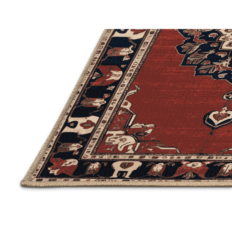 Tapis brun lavable à la machine, Rectangle de 5 pi x 8 pi