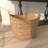 Cole and Grey Seagrass Handmade Large Woven Brown Decorative and Functional Storage Basket with Ring Handles-245782809-245782808