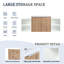 Meuble-lavabo de salle de bain avec lavabo mural 48 po, 2 portes à fermeture douce, petites tablettes de rangement, lavabo moderne en contreplaqué 48 po, base