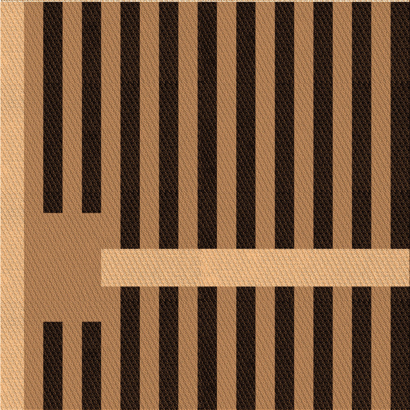 Performance Wool Striped Indoor Rug, Square 5'