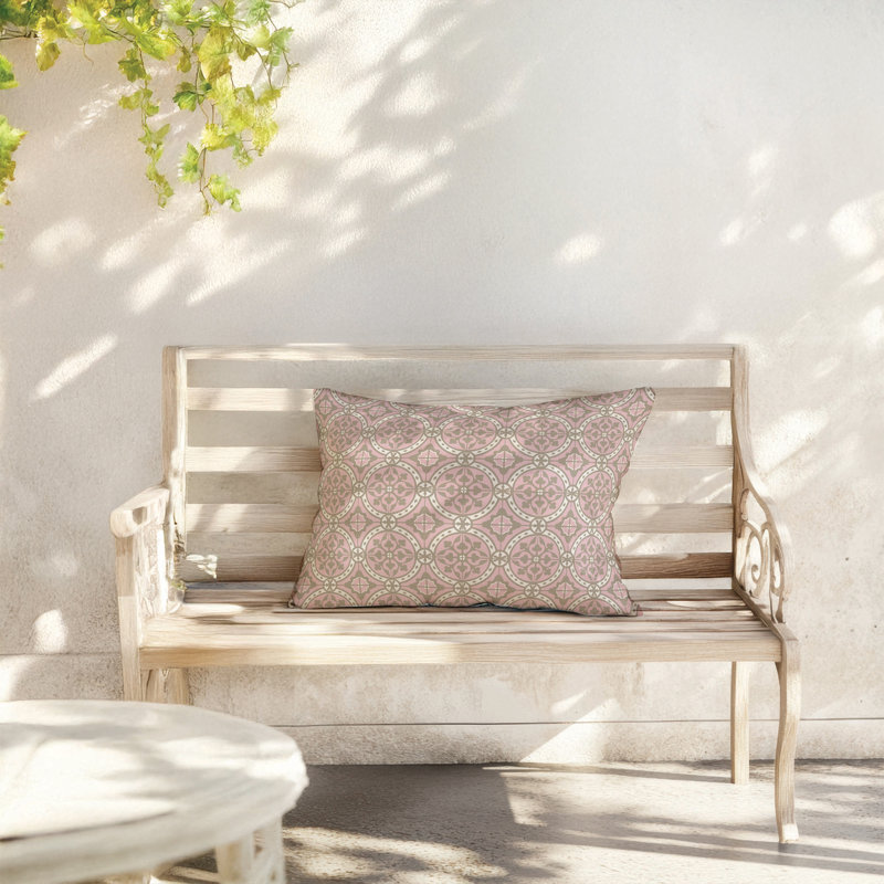 Coussin extérieur Aleah, Rose géométrique