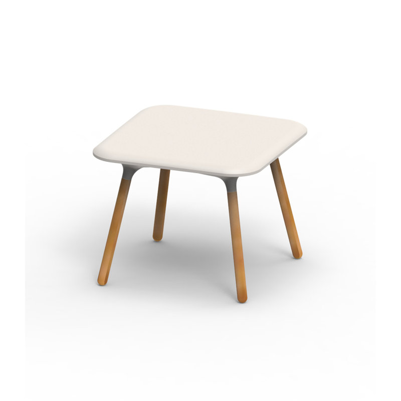 Pal Plastic Side Table, Ecru, Brown
