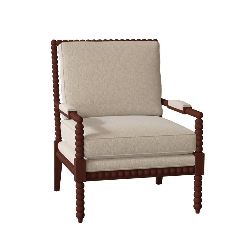 Keaton Upholstered Armchair, Windsong 10 Taupe Performance Textured Boucle, Cashmere