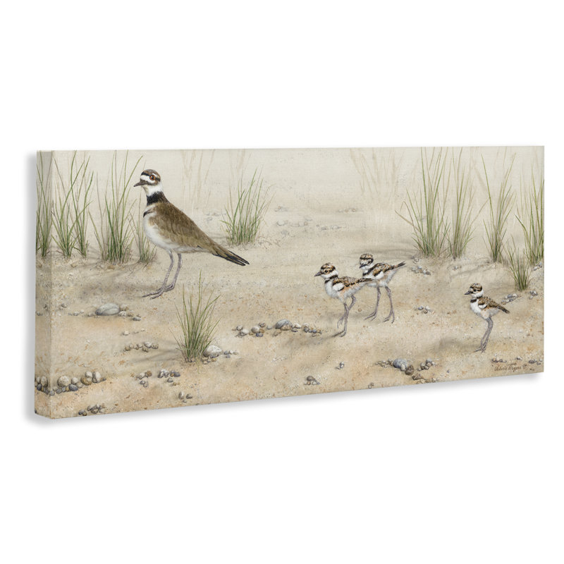  "Kildeer Birds Stepping", art mural par Valerie Rogers, H 13 po x l 30 po