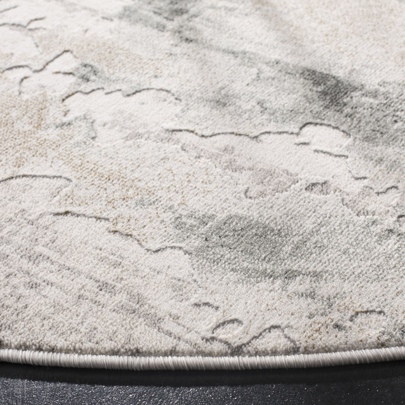 Electa Vogue Performance Abstract Rug, Square 3'