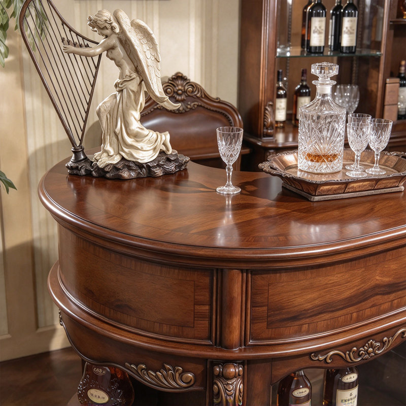 American-style solid wood wine cabinet.