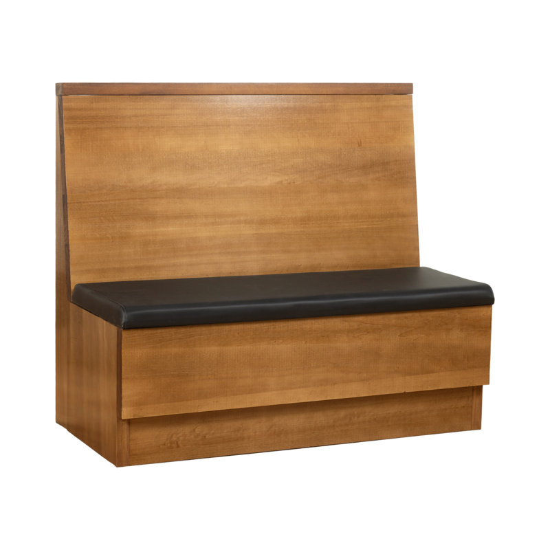 Cabine en bois massif 48 ", Bois jaune clair, Noir