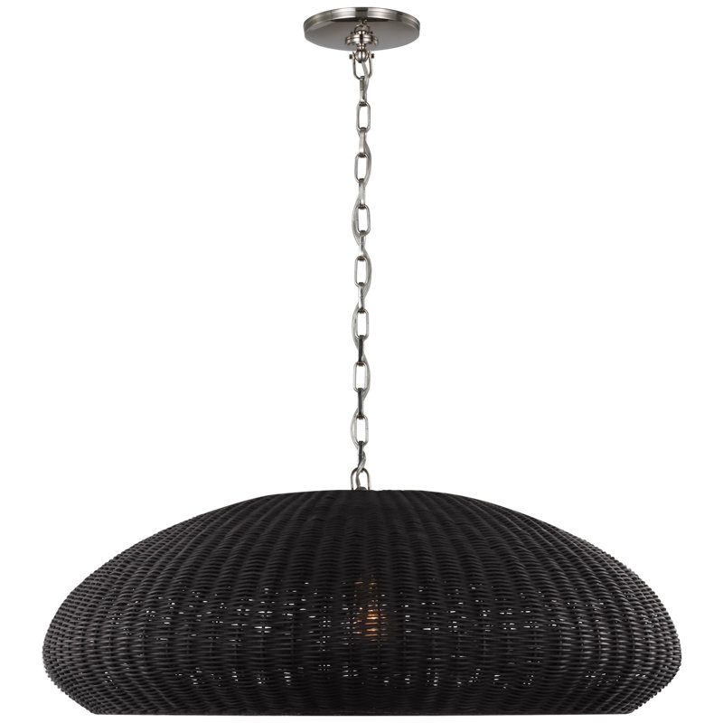 Kokomo Pendant by Chapman & Myers, 12.75" H x 32" W x 32" D, Ash, Polished Nickel