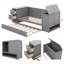 Lit de jour simple avec couchette, accoudoirs de rangement et station de charge-49508721