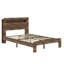 LED Light Headboard Storage Bed With Dual USB Charging Ports And Underbed Storage Space-1837422365
