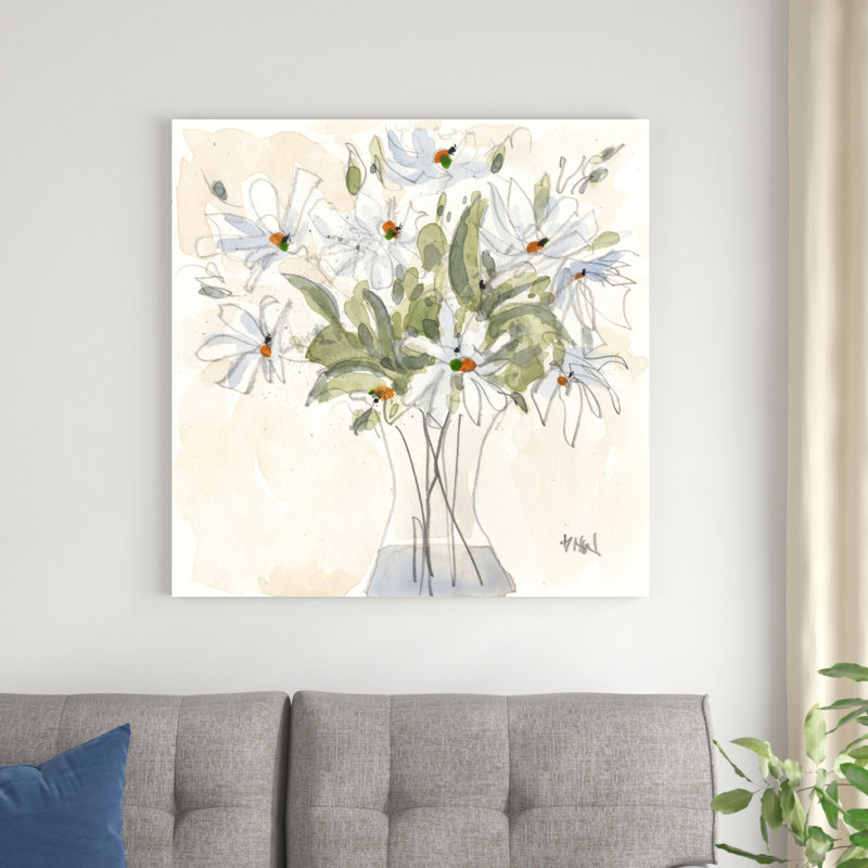 " Daisy Just Because I " by Samuel Dixon Painting Print, 36" H x 36" W