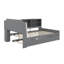 Lit plateforme simple avec lit gigogne, tablettes et tête de lit-1220011235