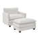 Redenius Boucle Upholstered Accent Arm Chair With Ottoman