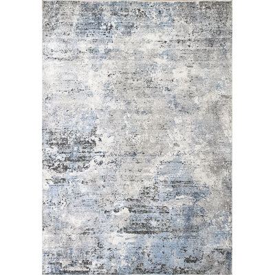 Tapis gris à motif abstrait Newland