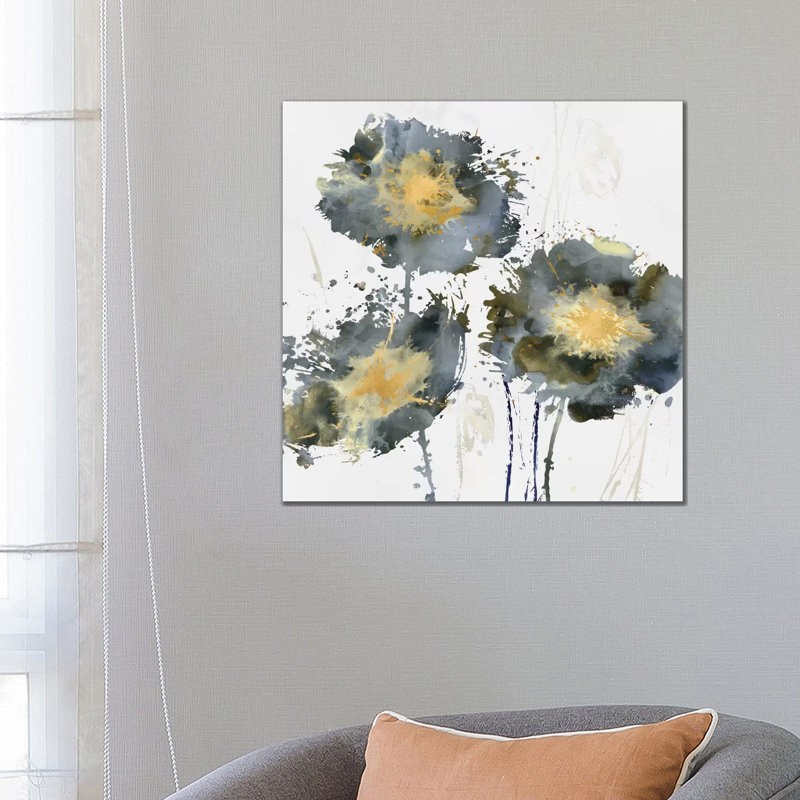 Flower Burst Trio by Vanessa Austin - Wrapped Canvas Print, 66.04 cm H x 66.04 cm W x 3.175 cm D