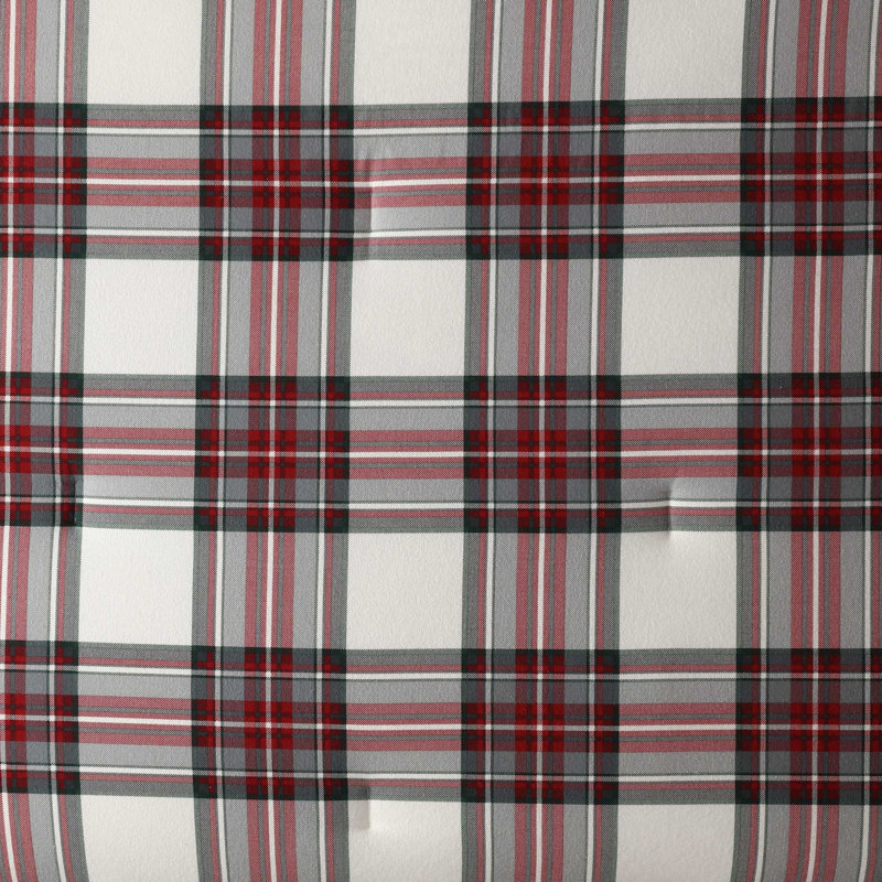 Eddie Bauer Serendipity Plaid Cotton Flannel Red Comforter Set, Queen Comforter
