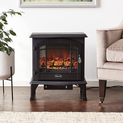 Comfort Glow Sanibel Freestanding Electric Fireplace Stove Heater, Heat Up To 700 Sq Ft - EQS5140