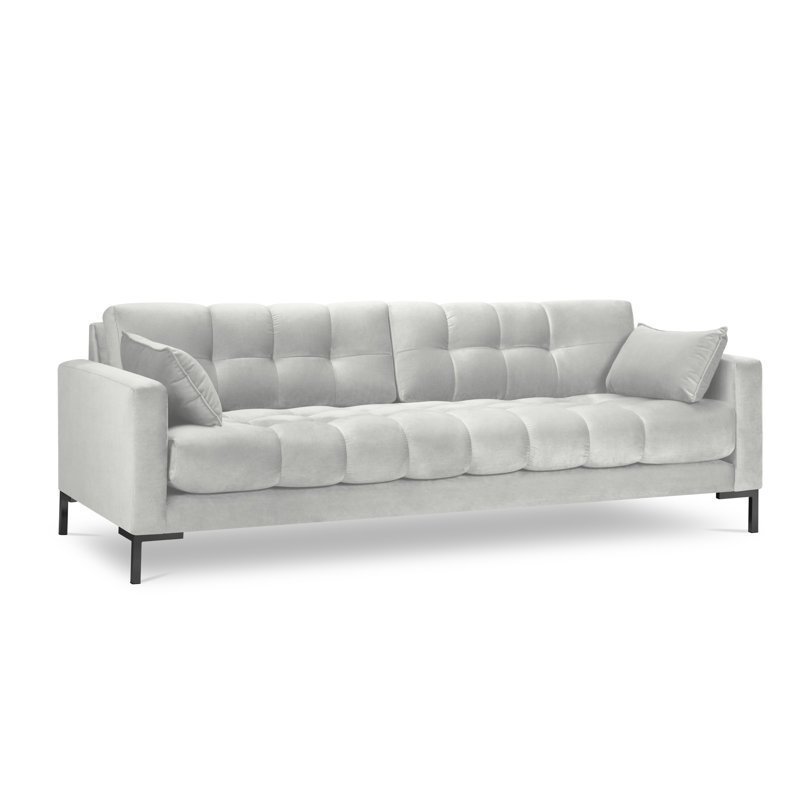 Adoraim 4 Seater Sofa, Silver, Black
