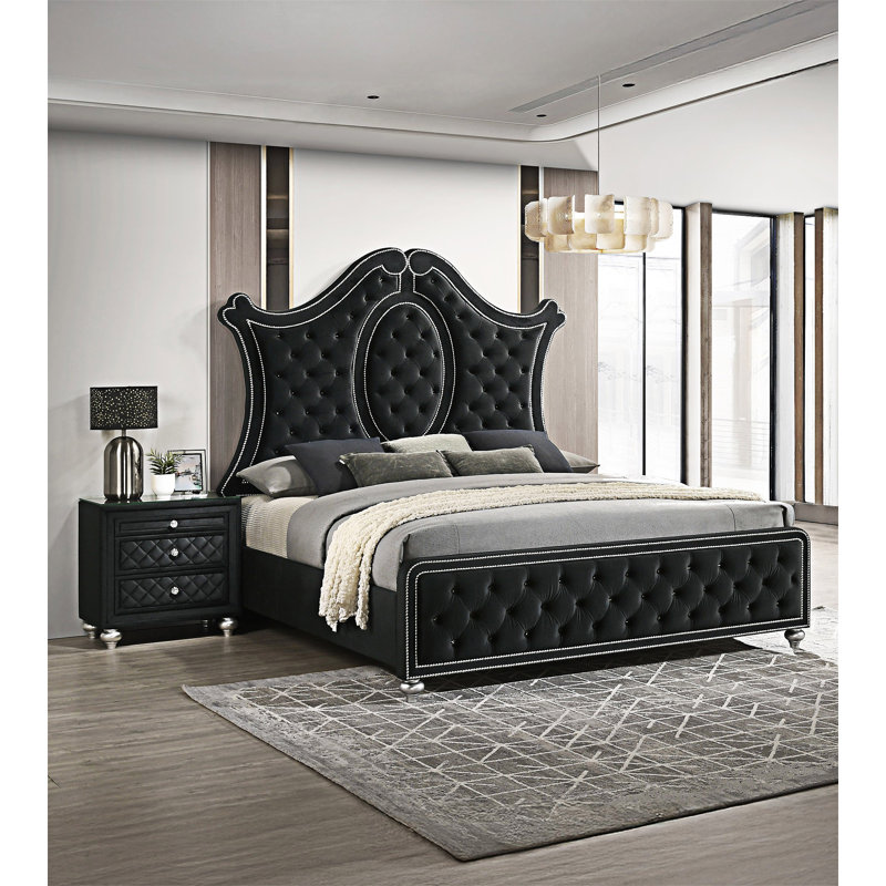 Upholstered Nightstand Bedside Table With Drawer